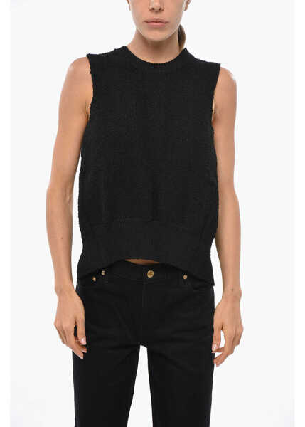 Bluze Bottega Veneta Viscose Blend Top With Back Split Black Femei (BM 19305599) 1