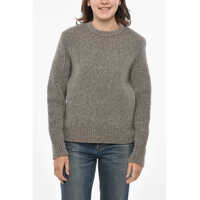 Pulovere casual Crew Neck Wool Blend Pullover Femei
