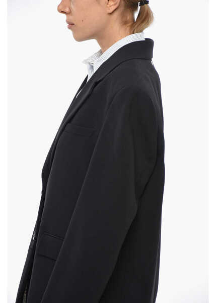 Sacouri Golden Goose Oversized Maia Blazer With Flap Pockets Blue Femei (BM 19305614) 2