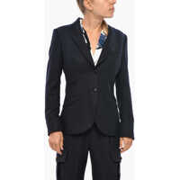 Sacouri Half-Lined Wool Blazer With Raw Cut Edges Femei
