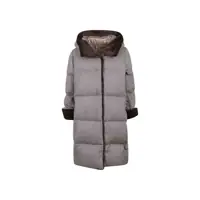 Paltoane HERNO Faux Fur Trim Padded Coat Femei