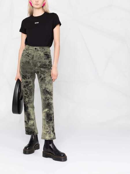 Tricouri MSGM Micro Logo T-Shirt BLACK Femei (BM 19305788) 2