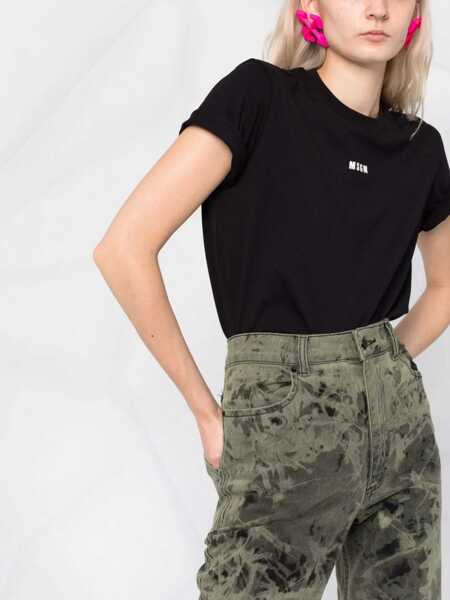 Tricouri MSGM Micro Logo T-Shirt BLACK Femei (BM 19305788) 5