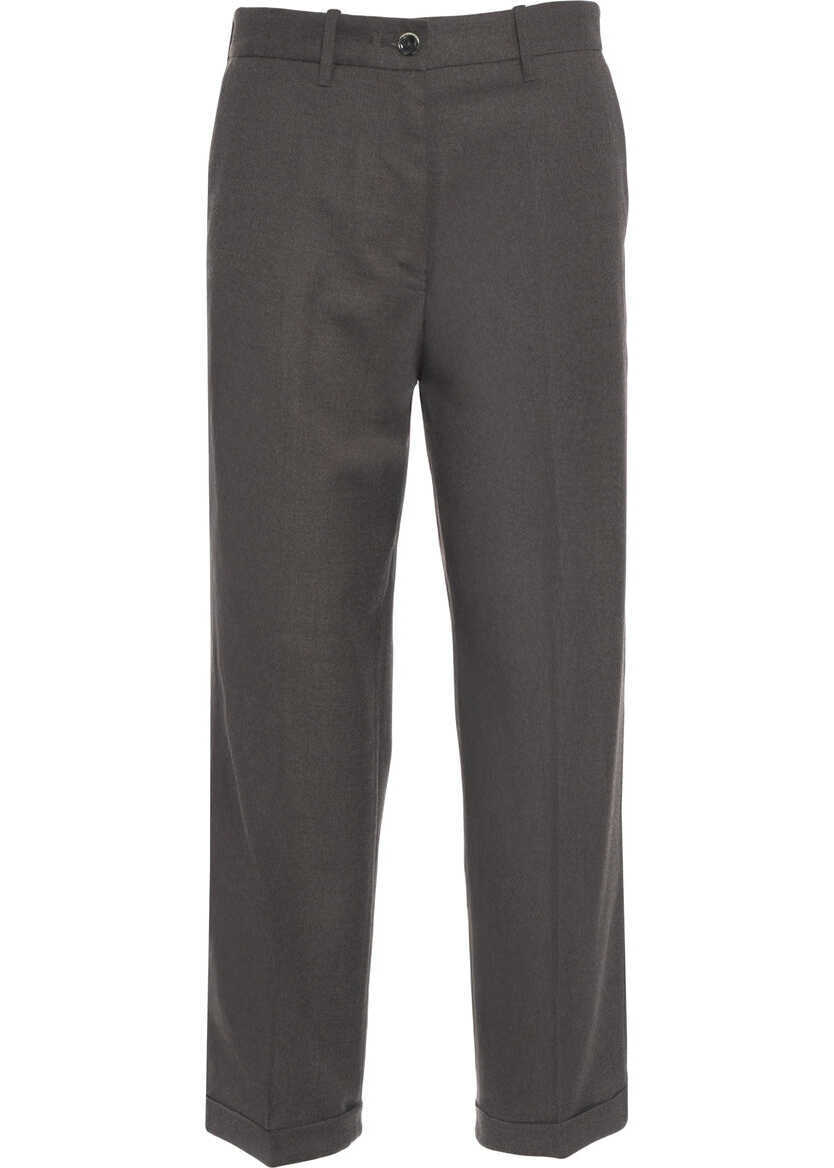 Pantaloni office Nine in the morning Chino pants Montana Brown Femei (BM 19305815) 2