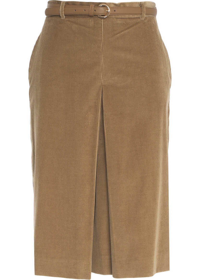Pantaloni casual Max Mara Culotte Fragore Beige Femei (BM 19305821) 2