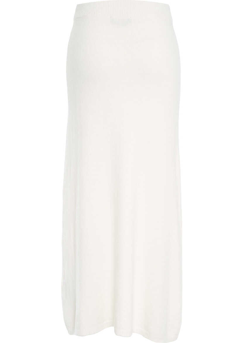 Fuste lungi Peuterey Knit midi skirt Tariquet White Femei (BM 19305830) 4