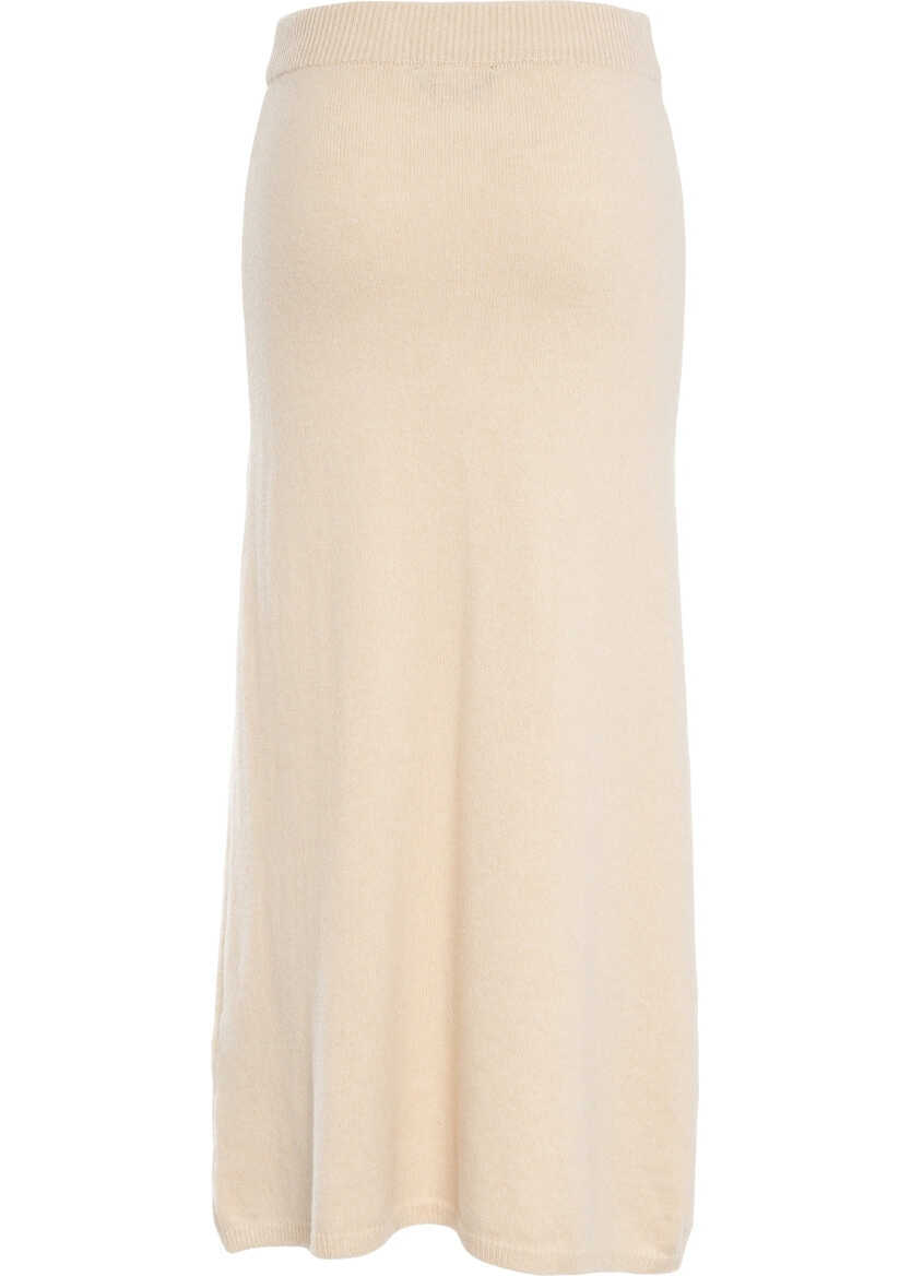 Fuste lungi Peuterey Knit midi skirt Tariquet Beige Femei (BM 19305830) 4