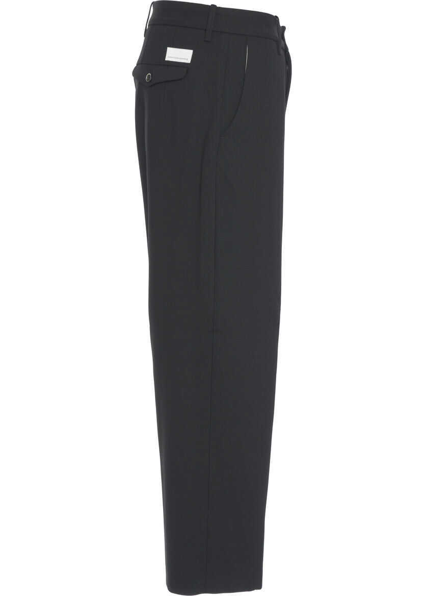 Pantaloni casual Nine in the morning Pants with pressed pleats Meteorite Black Barbati (BM 19305845) 3