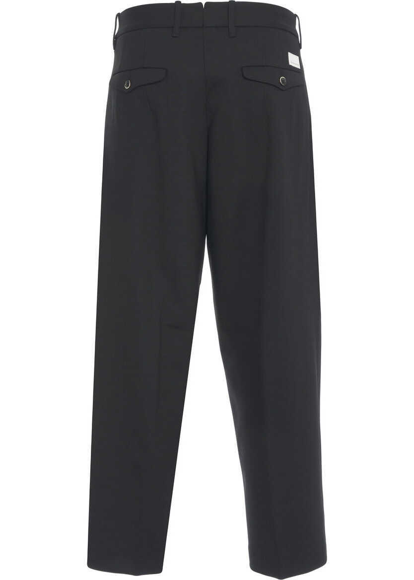 Pantaloni casual Nine in the morning Pants with pressed pleats Meteorite Black Barbati (BM 19305845) 4