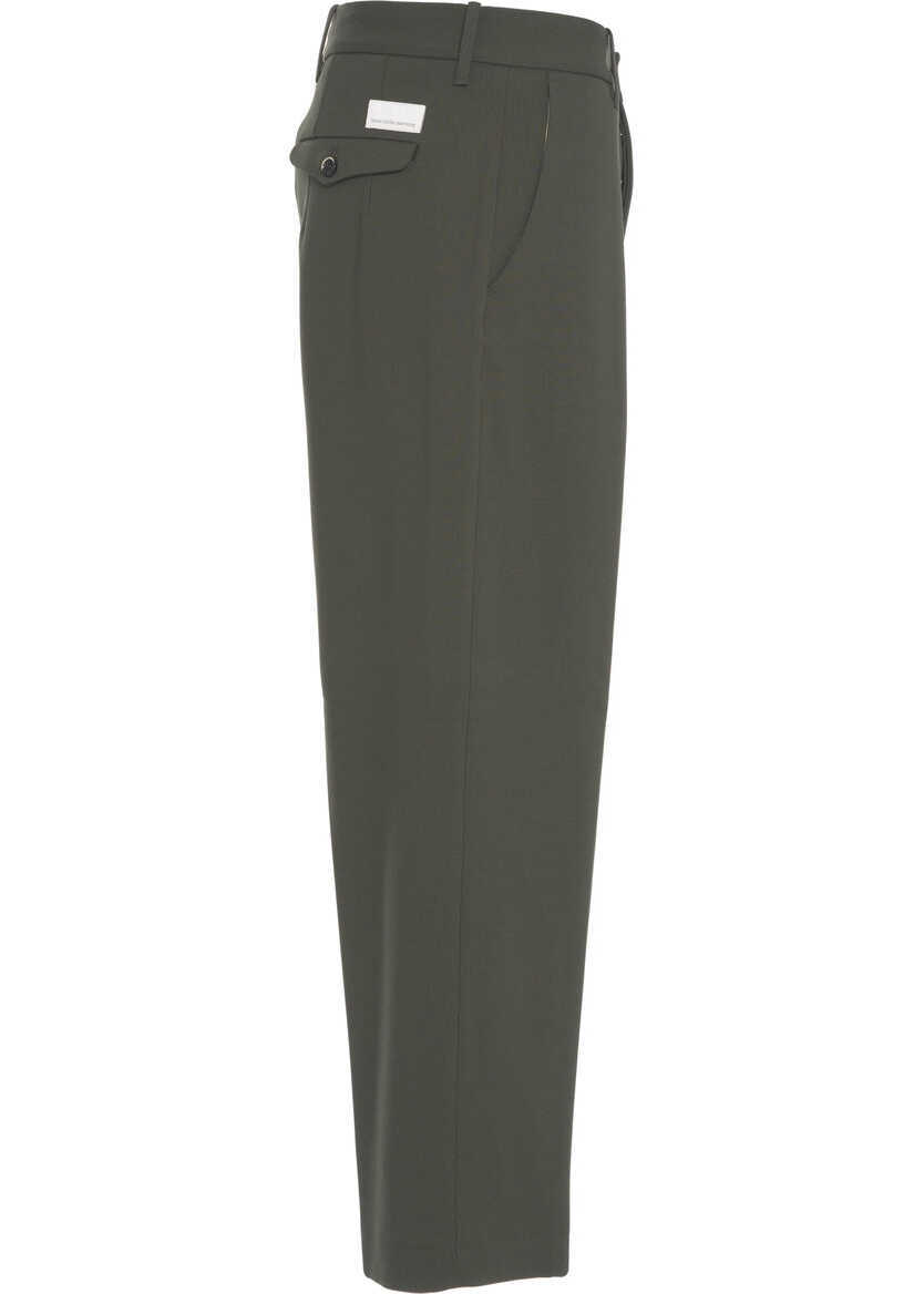 Pantaloni casual Nine in the morning Pants with pressed pleats Meteorite Olive Barbati (BM 19305845) 3