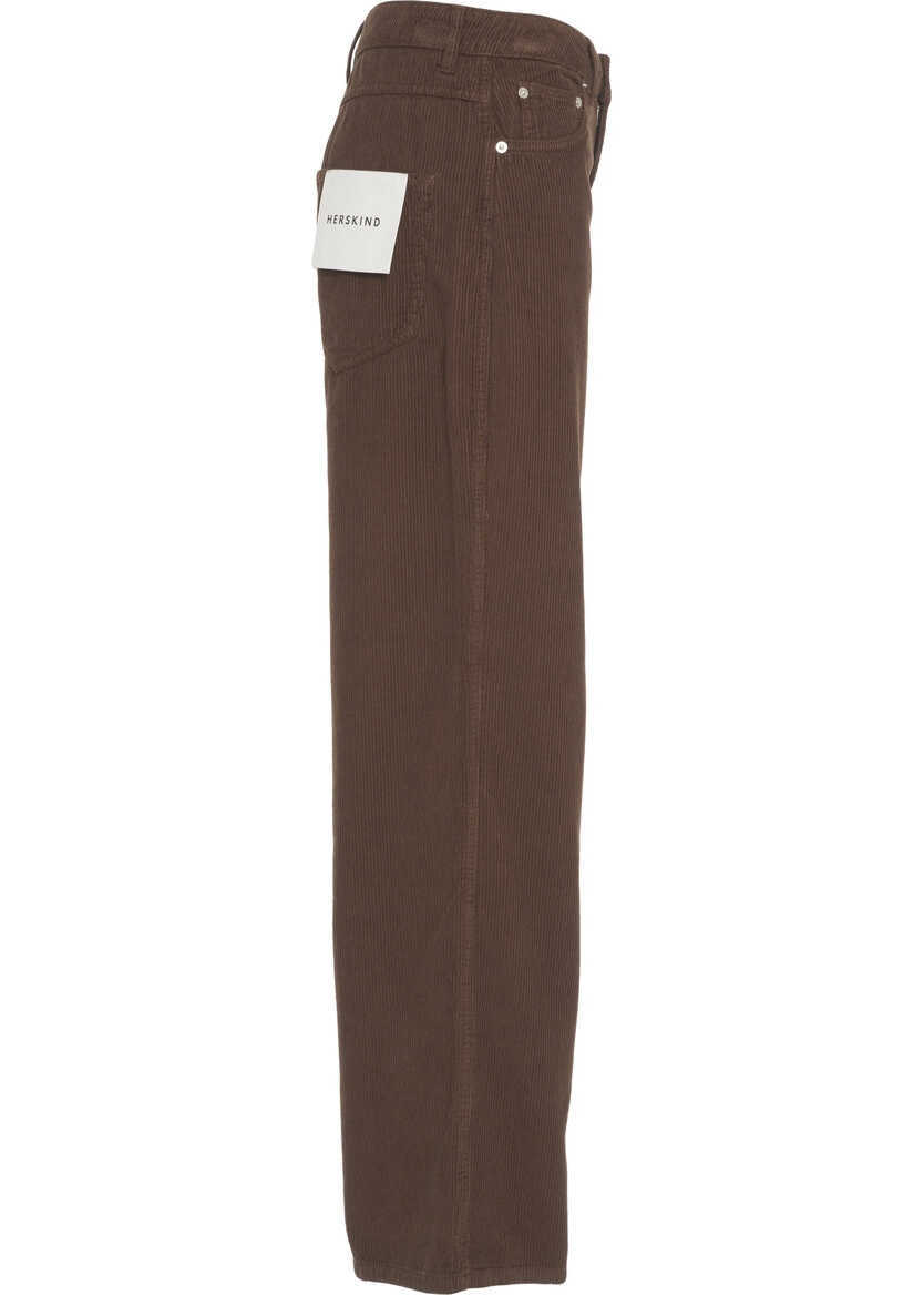 Pantaloni casual Herskind Corduroy pants Kat Brown Femei (BM 19305857) 3