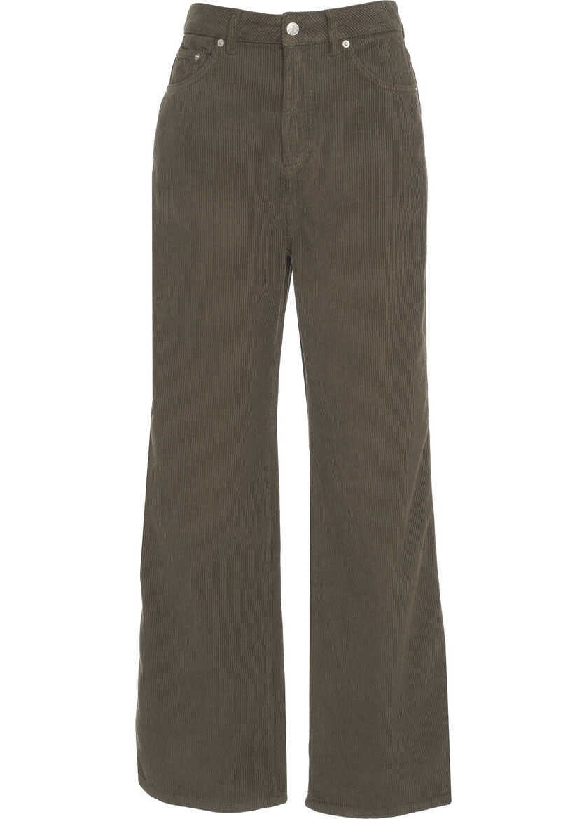 Pantaloni casual Herskind Corduroy pants Kat Olive Femei (BM 19305857) 1