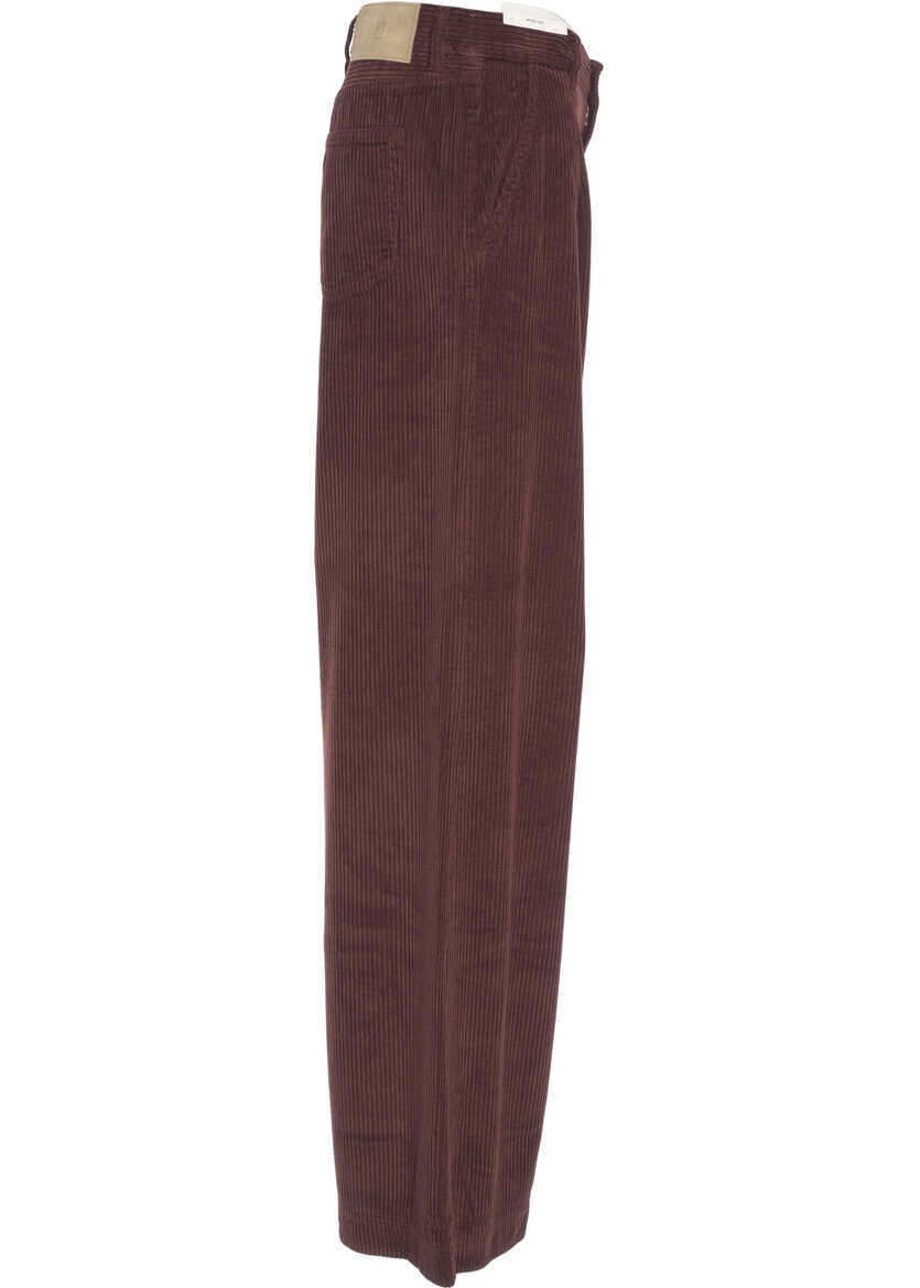 Pantaloni casual PT TORINO Corduroy pants Poppy Red Femei (BM 19305884) 3