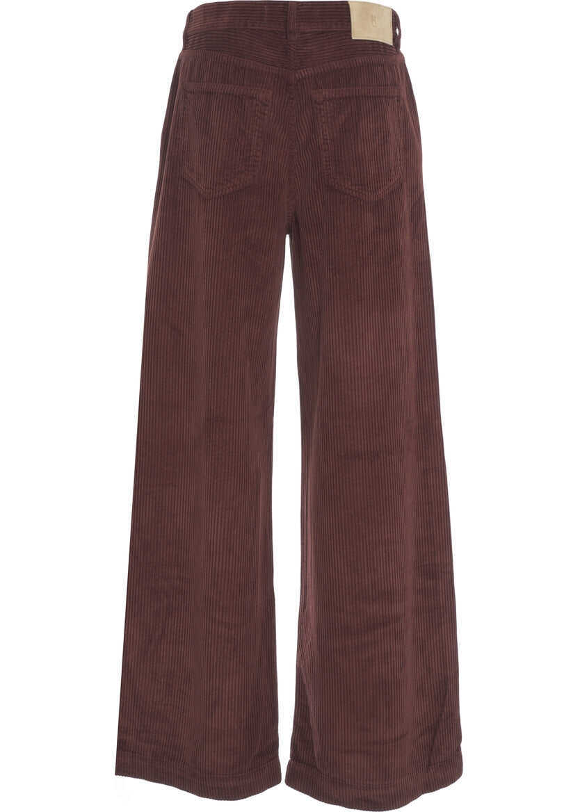 Pantaloni casual PT TORINO Corduroy pants Poppy Red Femei (BM 19305884) 4