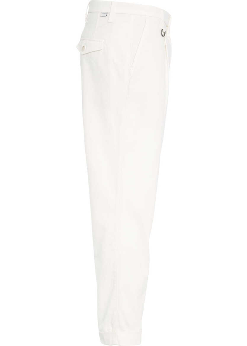 Pantaloni casual Paolo Pecora Chino pants with pleats White Barbati (BM 19305896) 3
