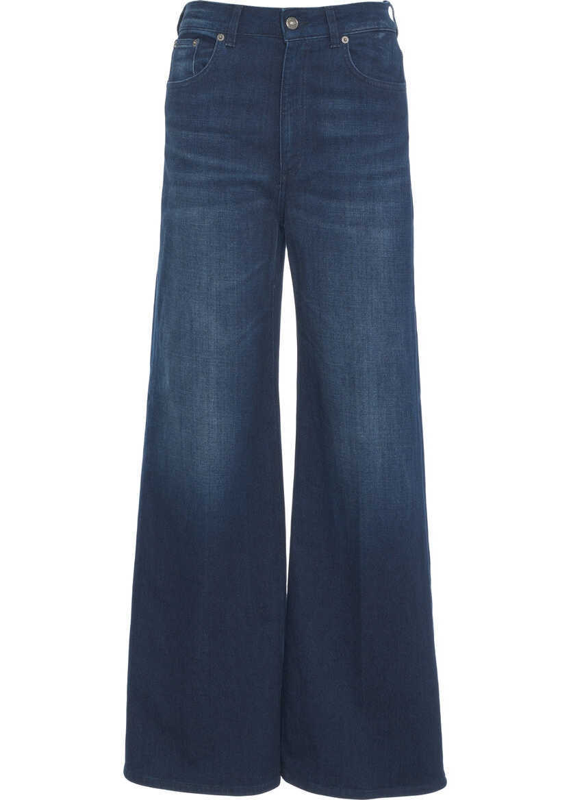 Blugi evazati Dondup Wide leg jeans Beatrix Blue Femei (BM 19305908) 2