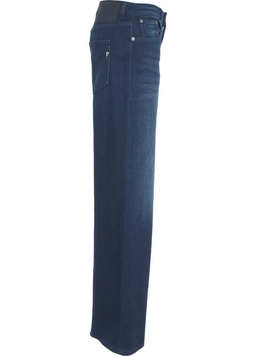 Blugi evazati Dondup Wide leg jeans Beatrix Blue Femei (BM 19305908) 3