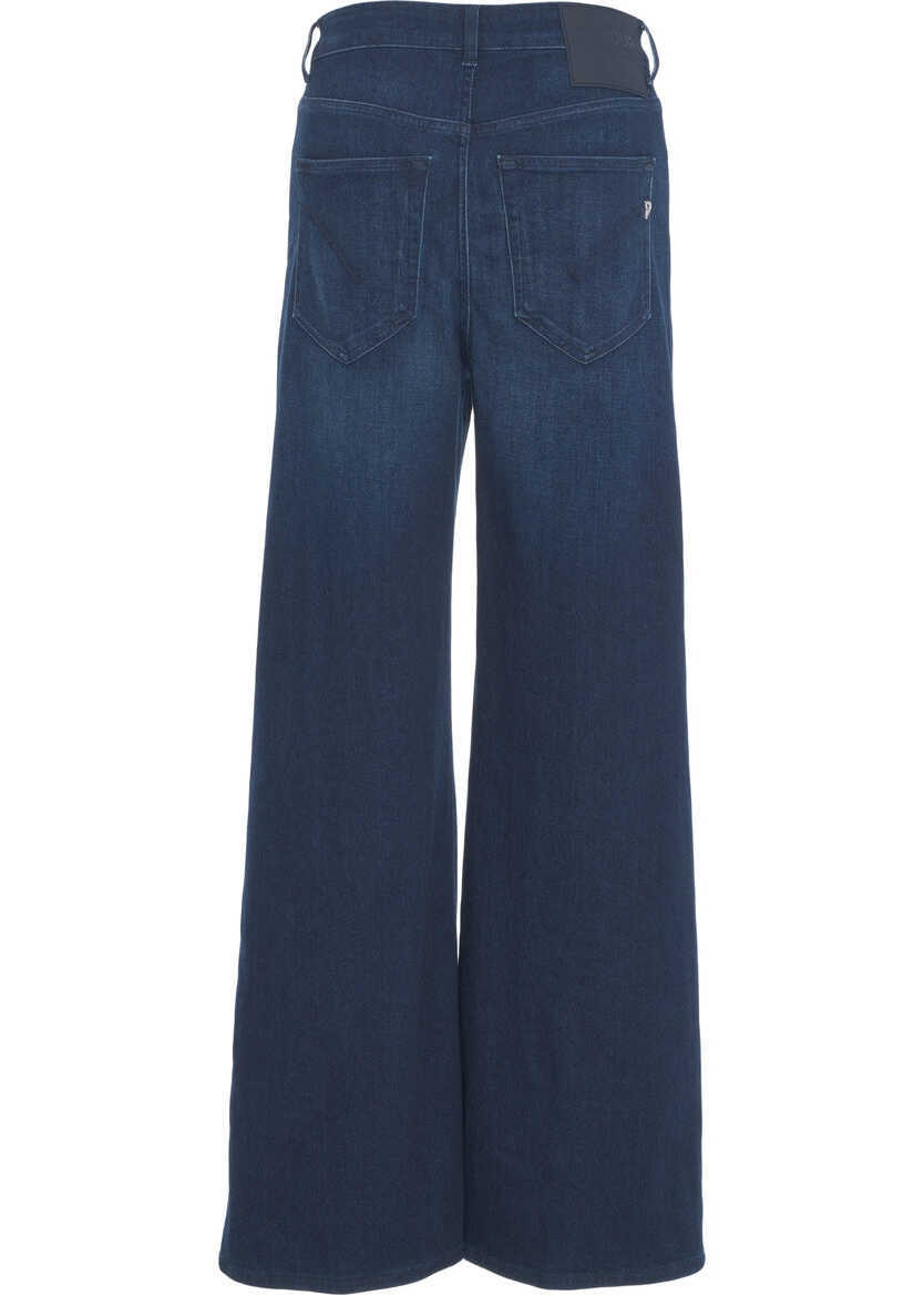 Blugi evazati Dondup Wide leg jeans Beatrix Blue Femei (BM 19305908) 4