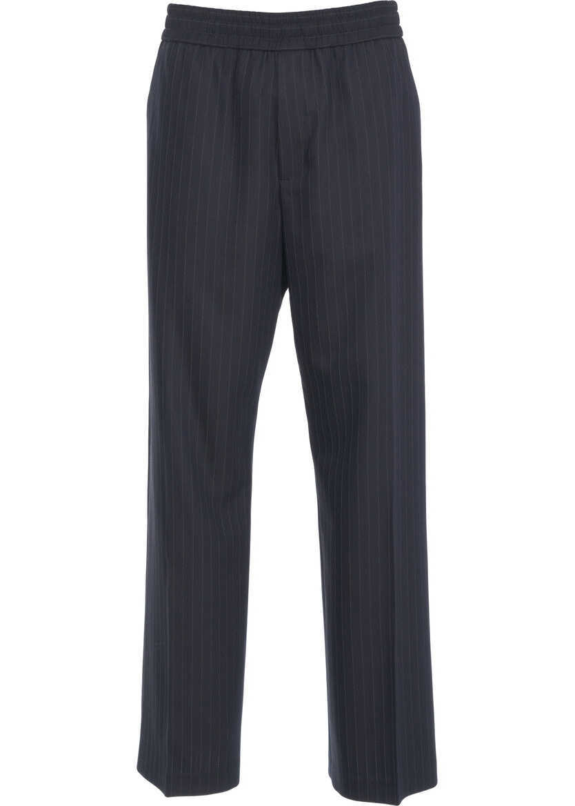 Pantaloni casual Golden Goose Trousers with pinstripes Lennon Blue Barbati (BM 19305920) 2