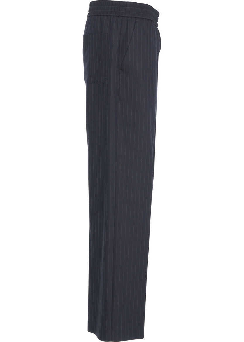 Pantaloni casual Golden Goose Trousers with pinstripes Lennon Blue Barbati (BM 19305920) 3