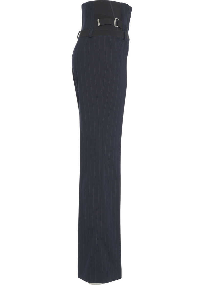 Pantaloni casual Pinko Pinstripe pants Blue Femei (BM 19305926) 3