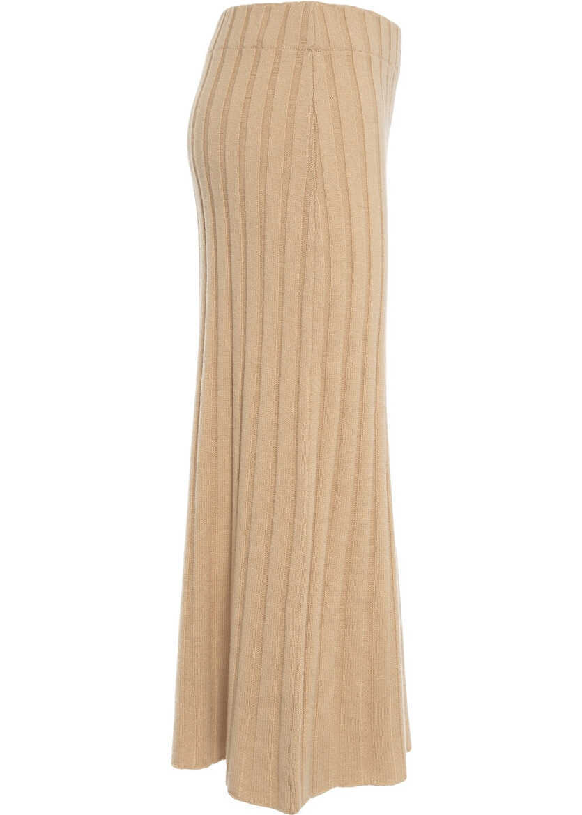 Fuste lungi Peuterey Knit midi skirt Vernon Beige Femei (BM 19305944) 3