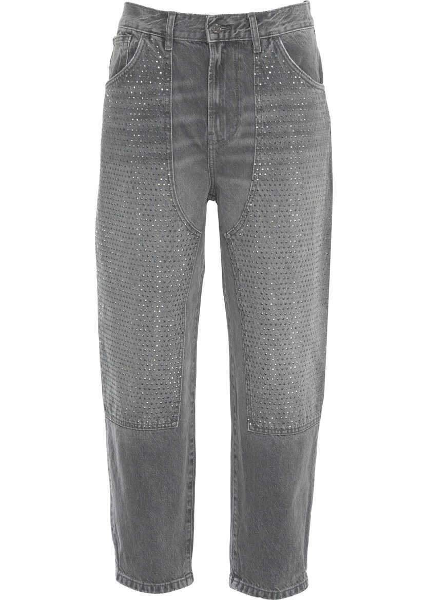 Blugi drepti Liu Jo Jeans with rhinestones Grey Femei (BM 19305947) 1