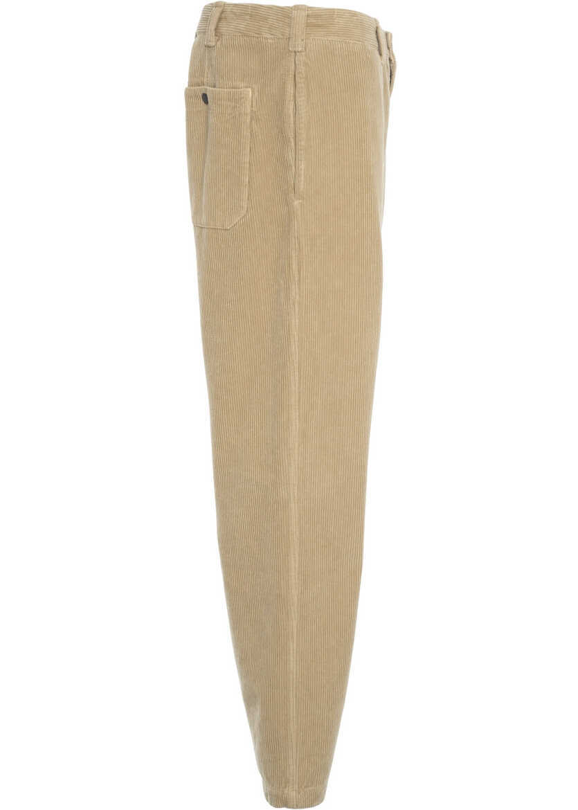 Pantaloni casual Stone Island Corduroy pants Beige Barbati (BM 19305950) 3