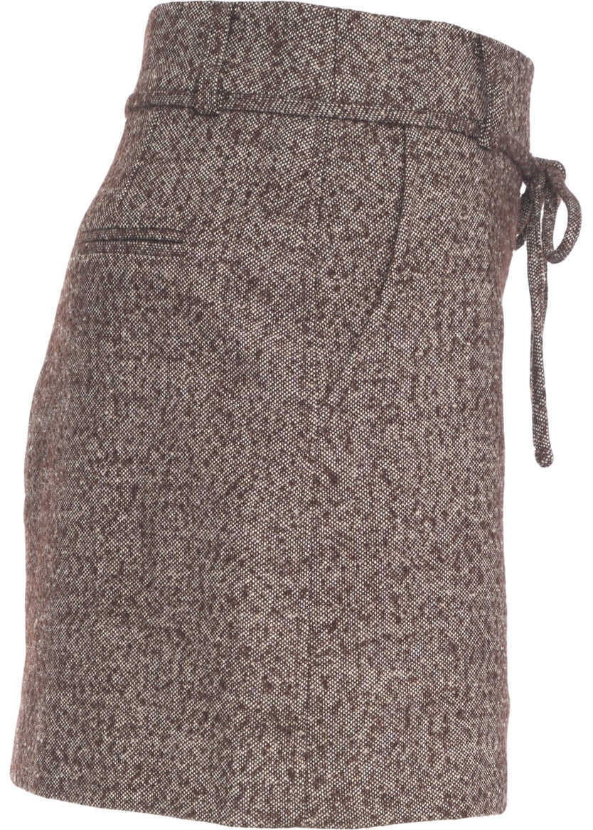 Fuste scurte Second Female Tweed mini skirt Arbor Brown Femei (BM 19305968) 3