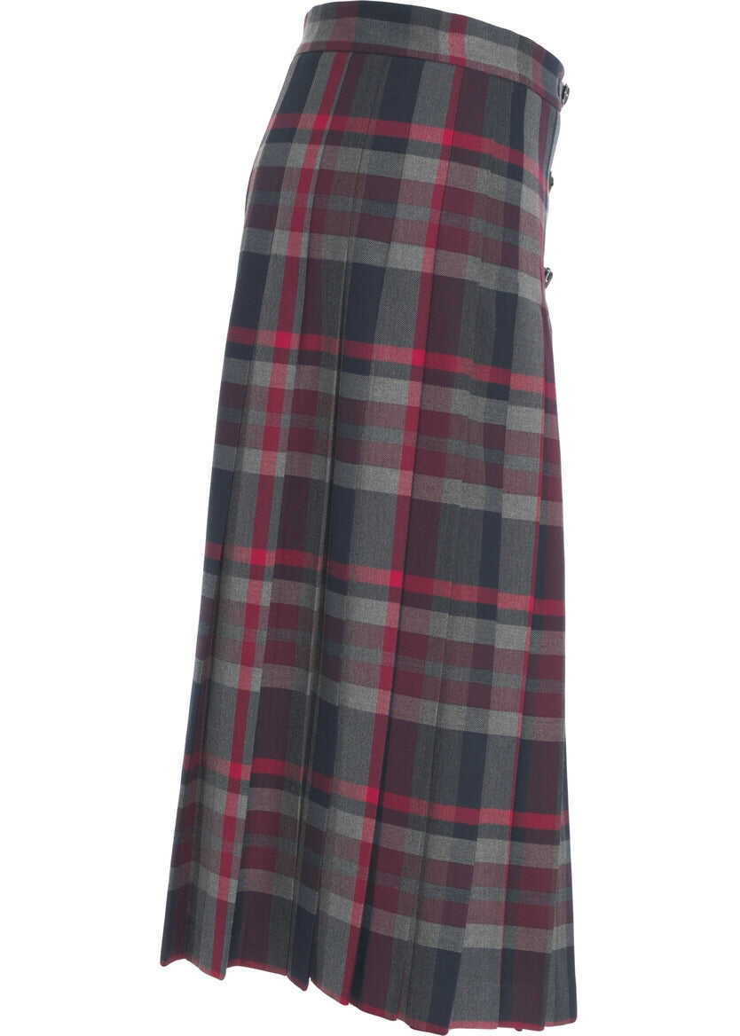 Fuste lungi Otto d ame Midi skirt with plaid pattern Multicolor Femei (BM 19305980) 3