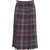 Otto d ame Midi skirt with plaid pattern Multicolor