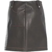 Fuste scurte Dama - Fuste scurte Liu Jo White Faux leather miniskirt Brown Femei (BM 19305989) - B-mall.ro