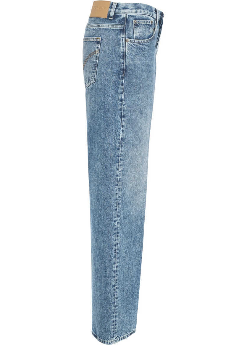 Blugi drepti Dondup Loose fit jeans Jacklyn Blue Femei (BM 19306001) 3