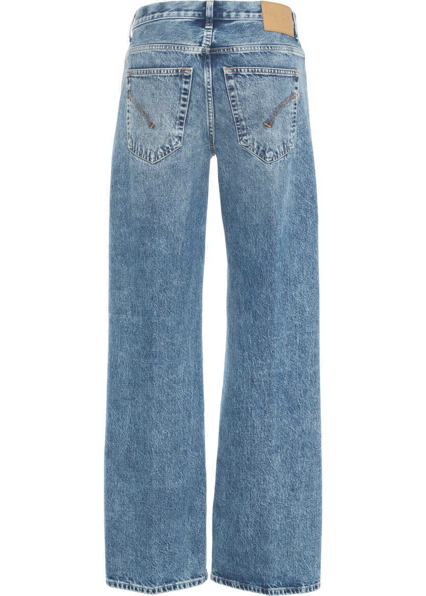 Blugi drepti Dondup Loose fit jeans Jacklyn Blue Femei (BM 19306001) 4