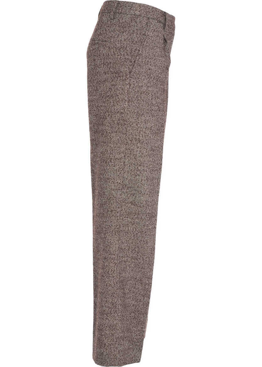 Pantaloni office Second Female Tweed pants Arbor Brown Femei (BM 19306004) 3