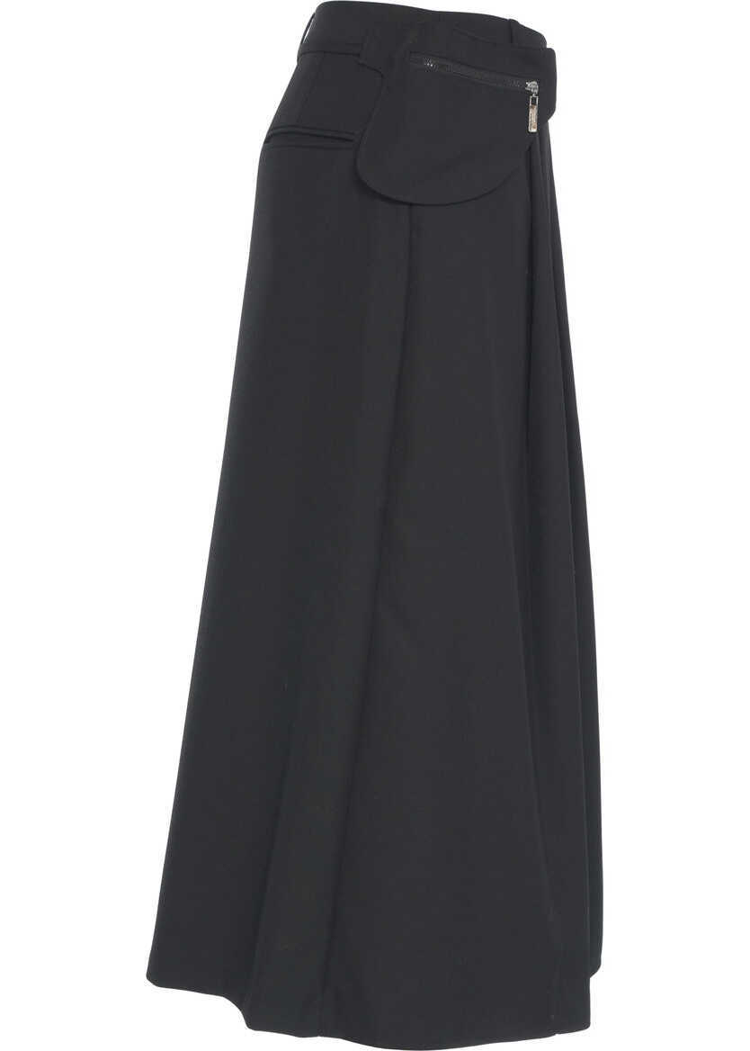 Fuste lungi Viktoriachan Maxi skirt with pleats Larissa Black Femei (BM 19306010) 3