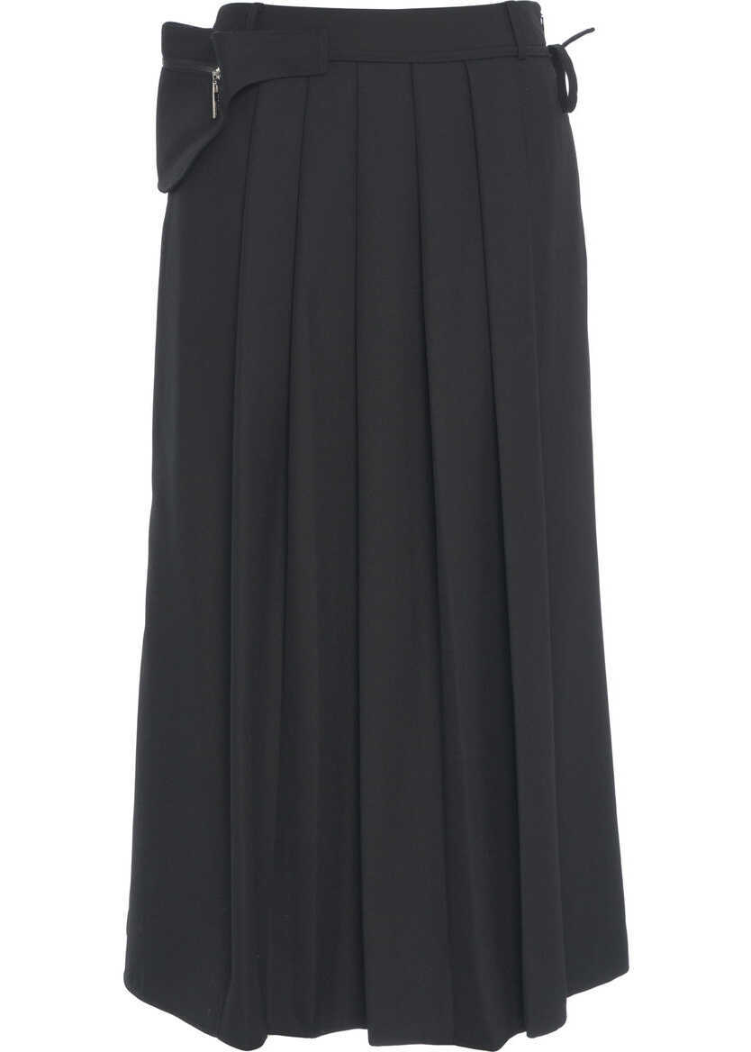 Fuste lungi Viktoriachan Maxi skirt with pleats Larissa Black Femei (BM 19306010) 1