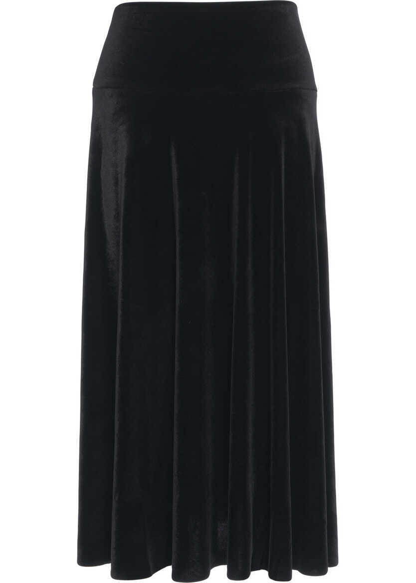 Fuste lungi NORMA KAMALI Midi skirt in velvet Black Femei (BM 19306019) 2