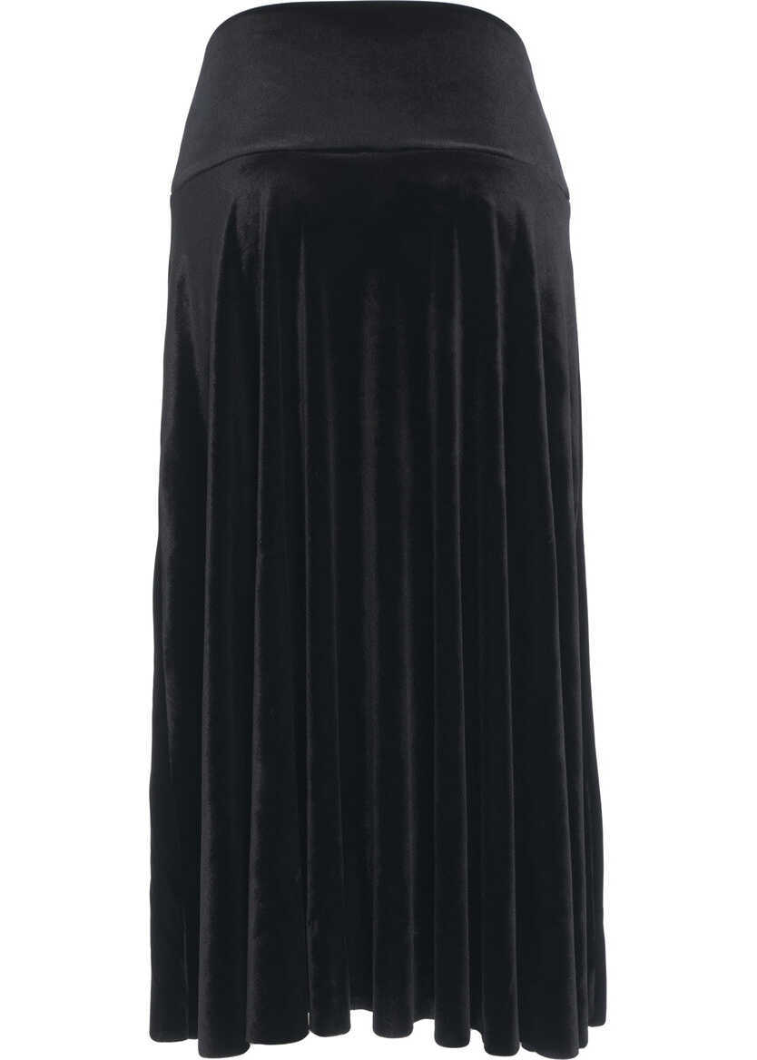 Fuste lungi NORMA KAMALI Midi skirt in velvet Black Femei (BM 19306019) 4