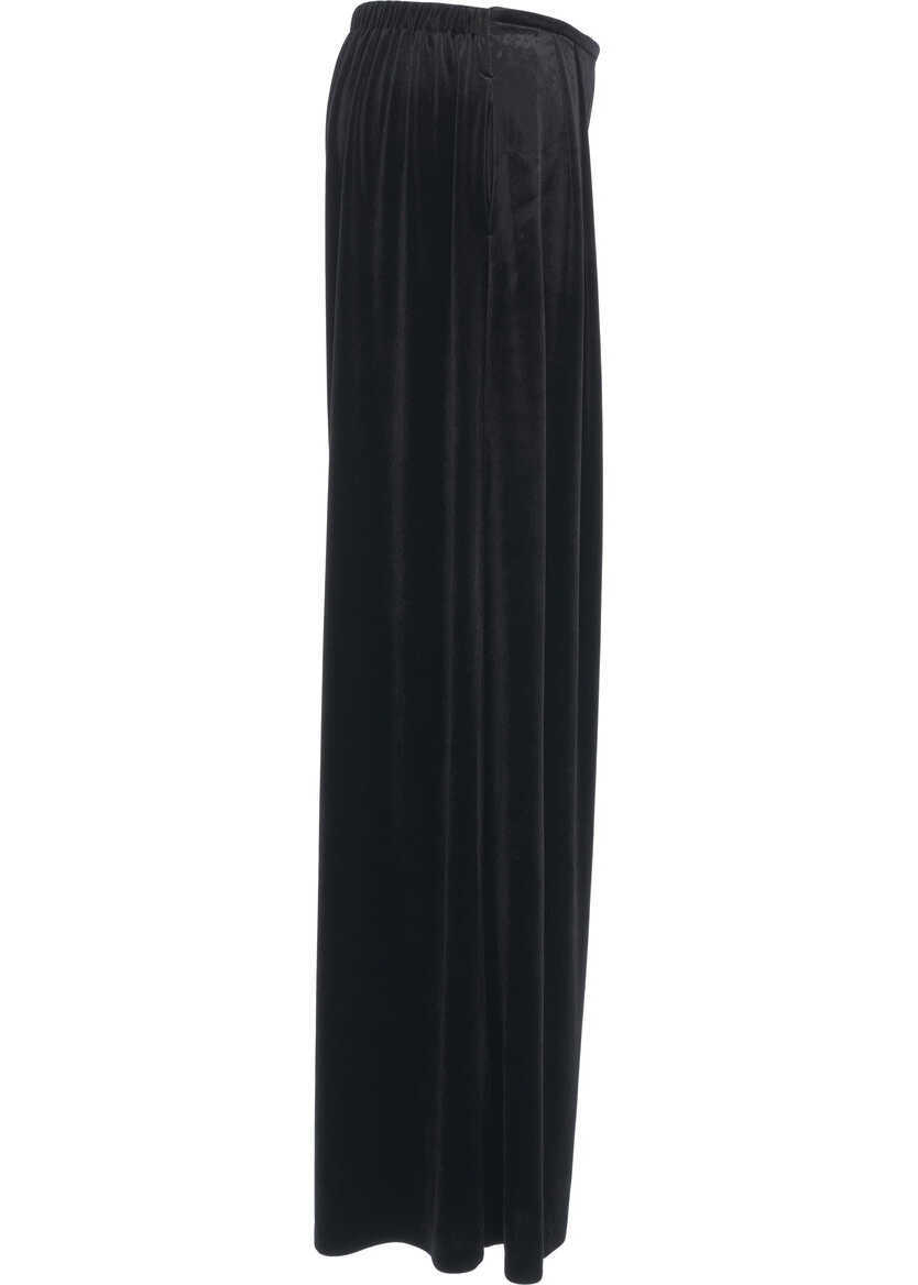 Pantaloni office NORMA KAMALI Velvet pants Black Femei (BM 19306022) 3