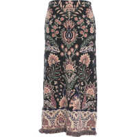 Fuste lungi Dama - Fuste lungi Farmrio Midi skirt with floral print Black Femei (BM 19306028) - B-mall.ro