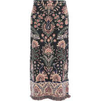 Fuste lungi Midi skirt with floral print Femei