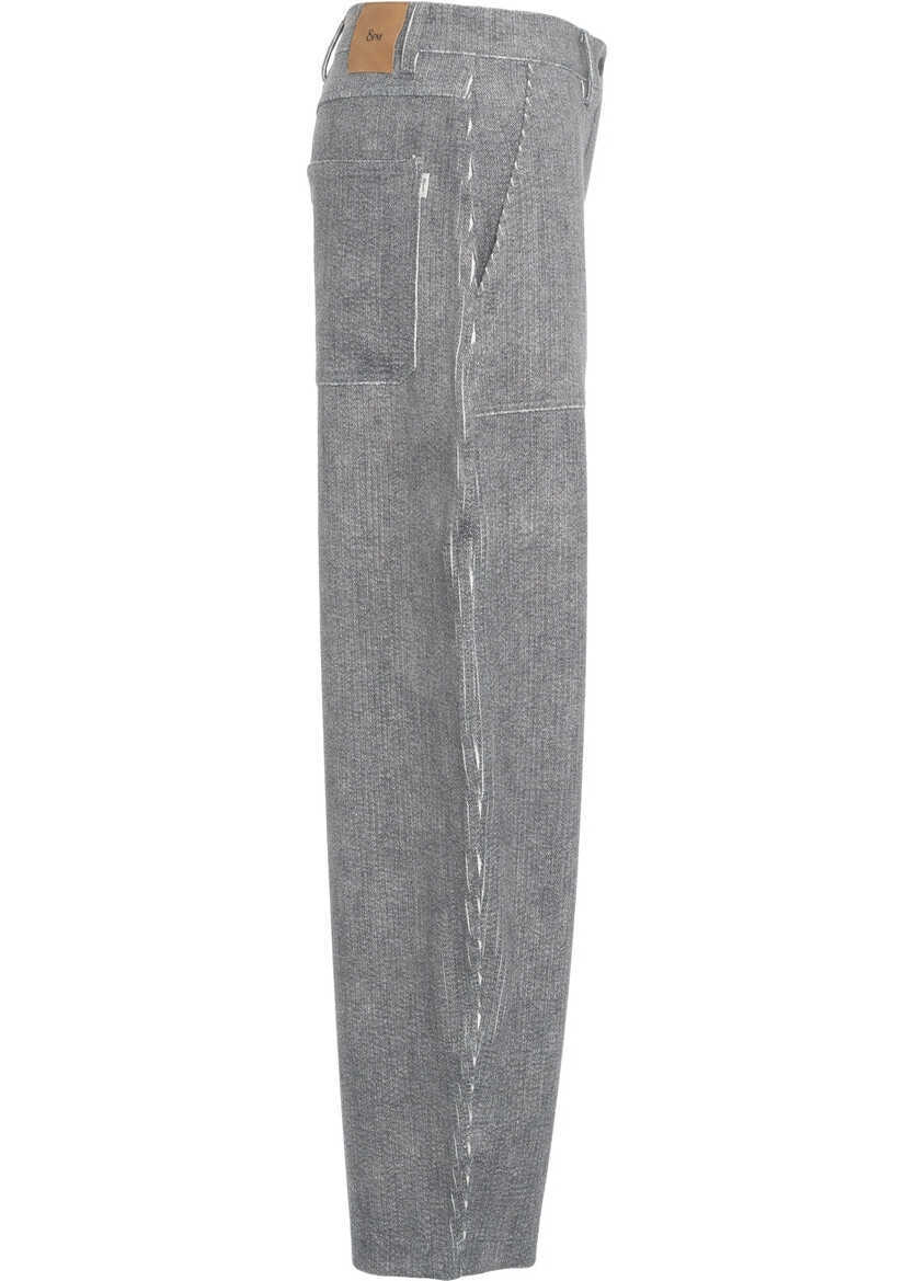 Pantaloni casual 8PM Pants Sarah Grey Femei (BM 19306055) 3