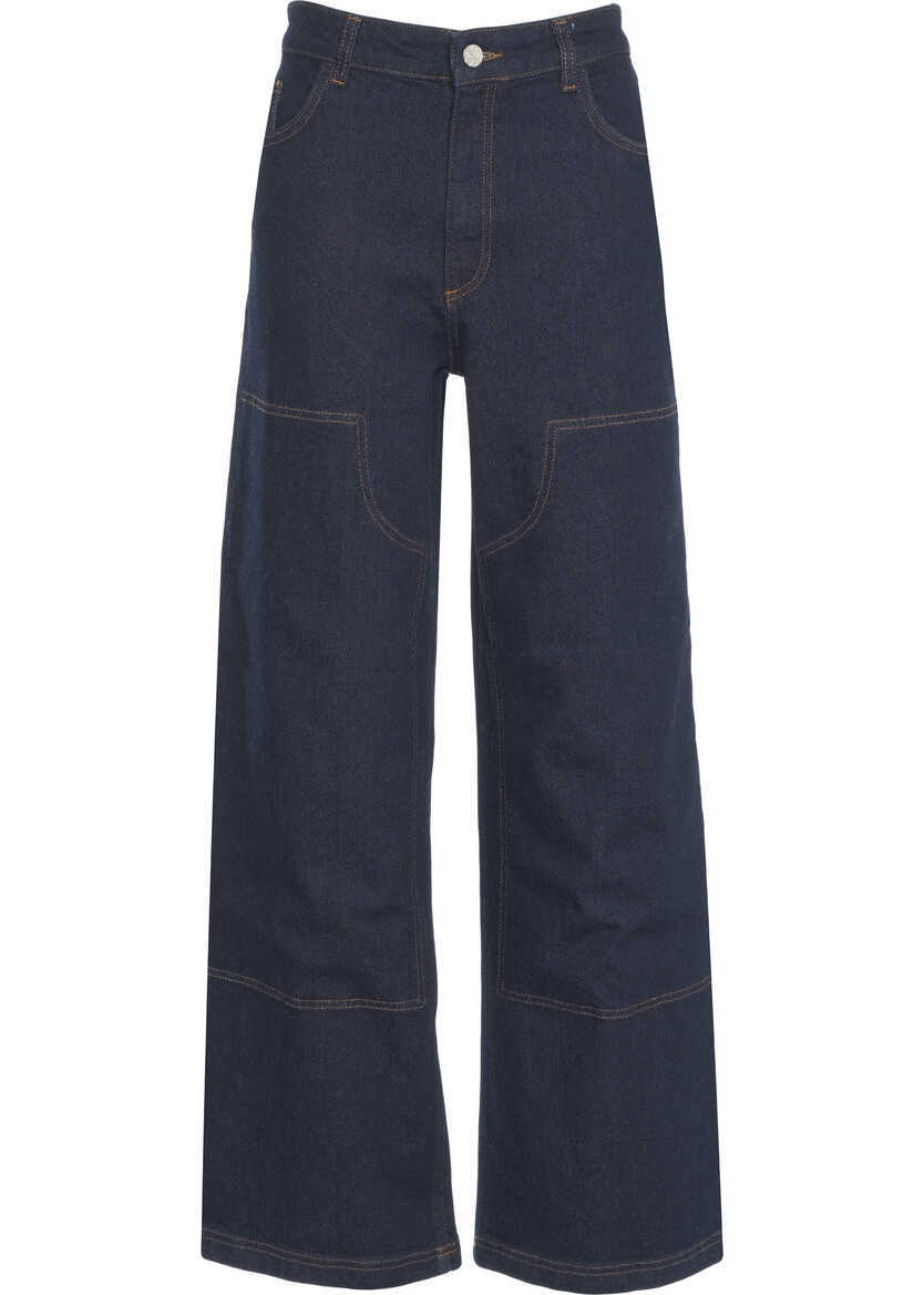Blugi evazati Baum und Pferdgarten Wide leg jeans Namra Blue Femei (BM 19306061) 2
