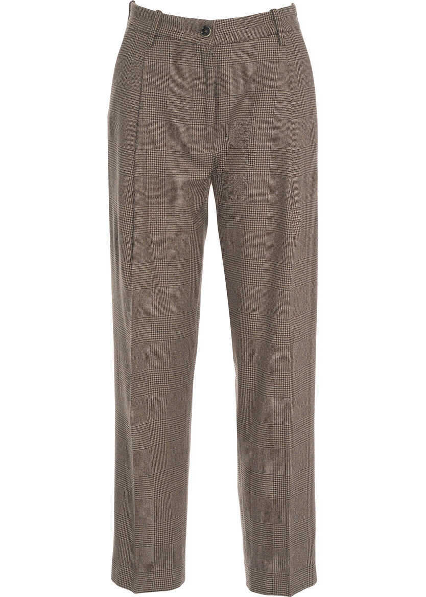 Pantaloni office Nine in the morning Chino pants Janis Brown Femei (BM 19306064) 2