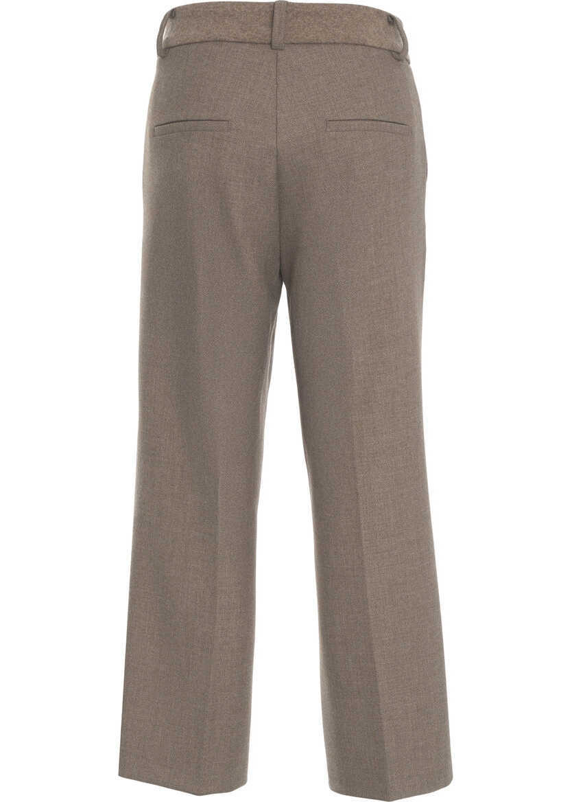 Pantaloni office Cambio Chino pants California Brown Femei (BM 19306073) 4