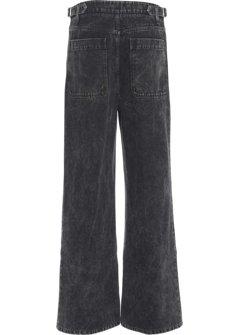 Blugi evazati Lanvin Loose fit jeans Black Barbati (BM 19306076) 4