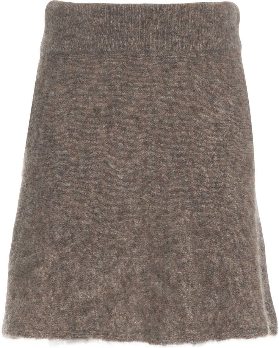 Fuste scurte Second Female Knit mini skirt Emmalou Brown Femei (BM 19306094) 2