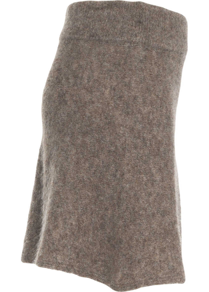 Fuste scurte Second Female Knit mini skirt Emmalou Brown Femei (BM 19306094) 3