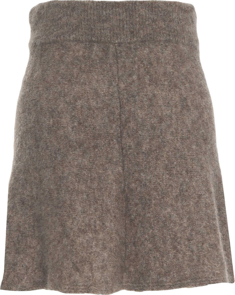 Fuste scurte Second Female Knit mini skirt Emmalou Brown Femei (BM 19306094) 4